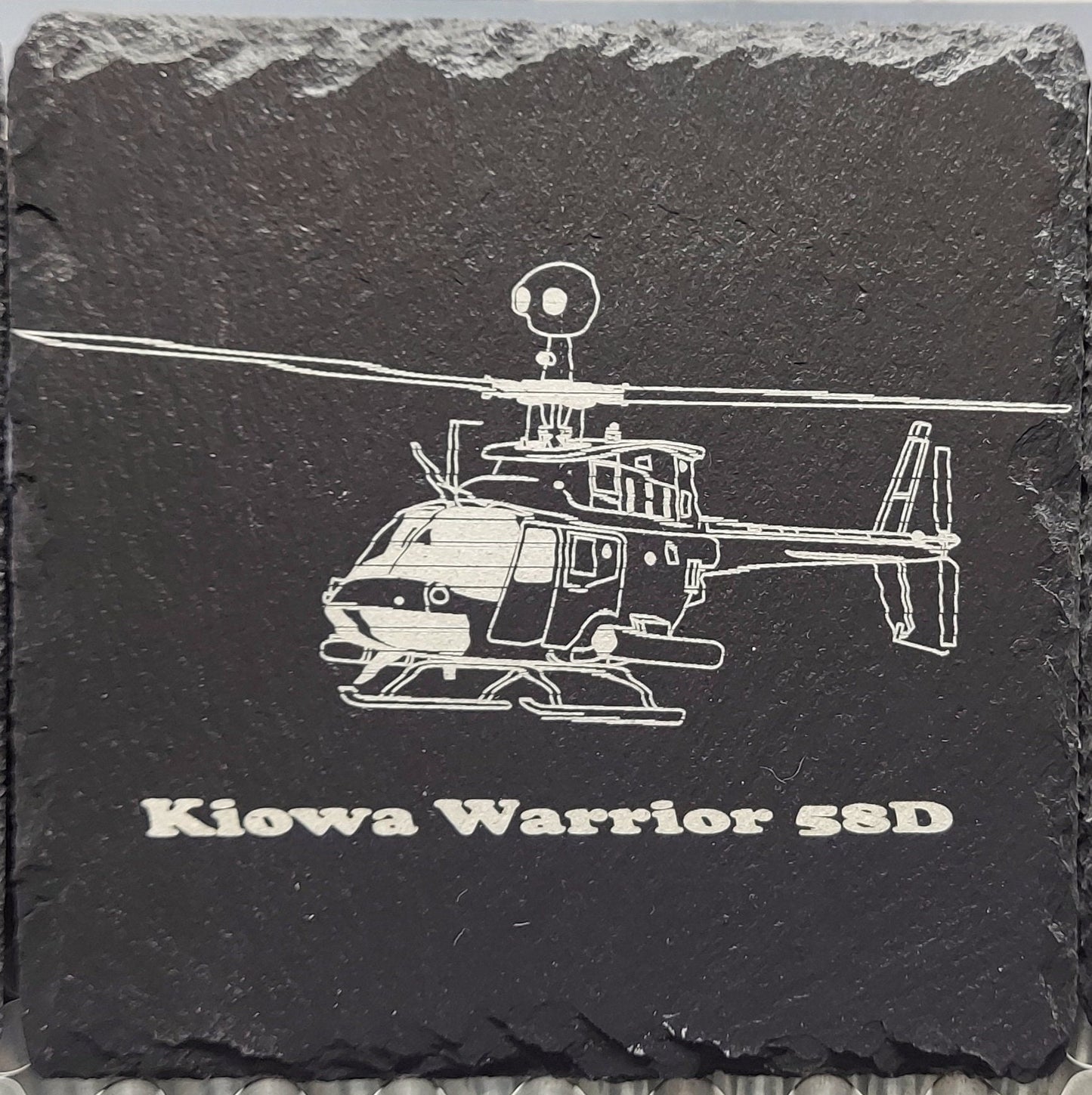 custom laser engraved us military slate coasters