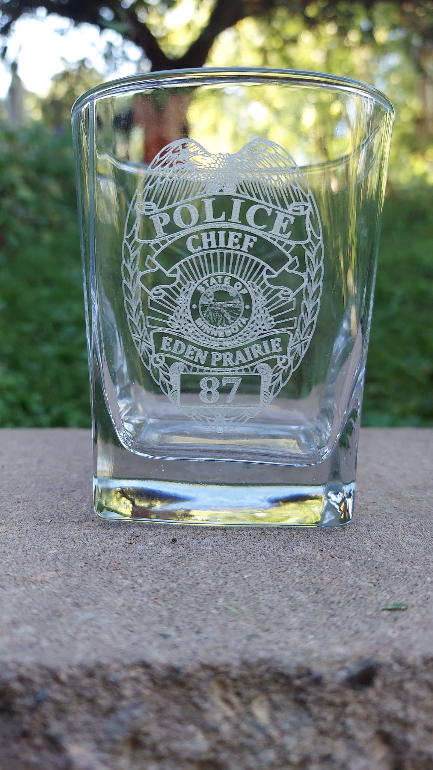 custom laser engraved whiskey glasses 