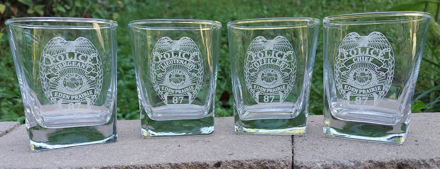 custom laser engraved whiskey glasses man cave