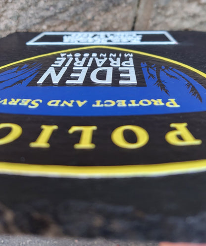 custom police slate plaque full color uv printed eden prairie police 
