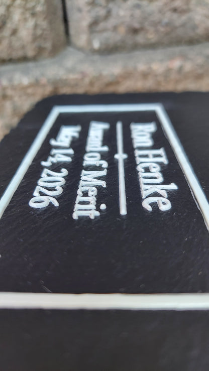 custom police slate plaque full color uv printed eden prairie police 