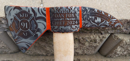 firefighter retirement gift custom laser engraved firemans axe