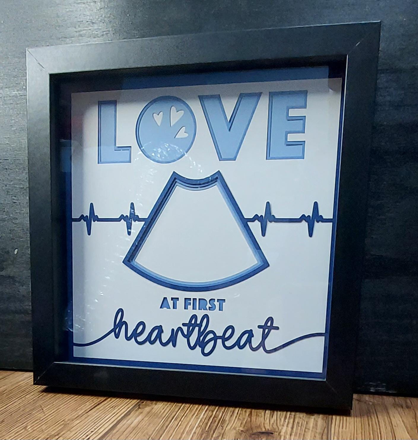 love at first site baby ultrasound picture frame 