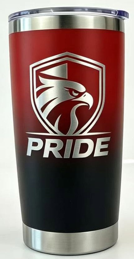 ombre tumbler black and red gradient 20 ounces 
