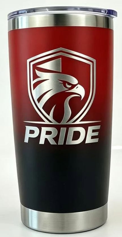 ombre tumbler black and red gradient 20 ounces 