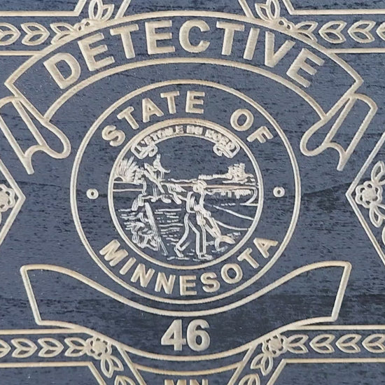 custom laser engraved distressed wood flag west metro drug task force