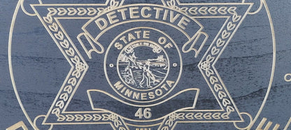 custom laser engraved distressed wood flag west metro drug task force