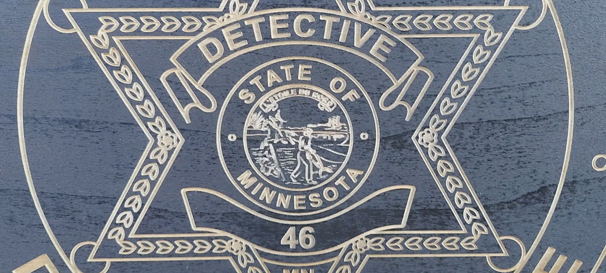 custom laser engraved distressed wood flag west metro drug task force