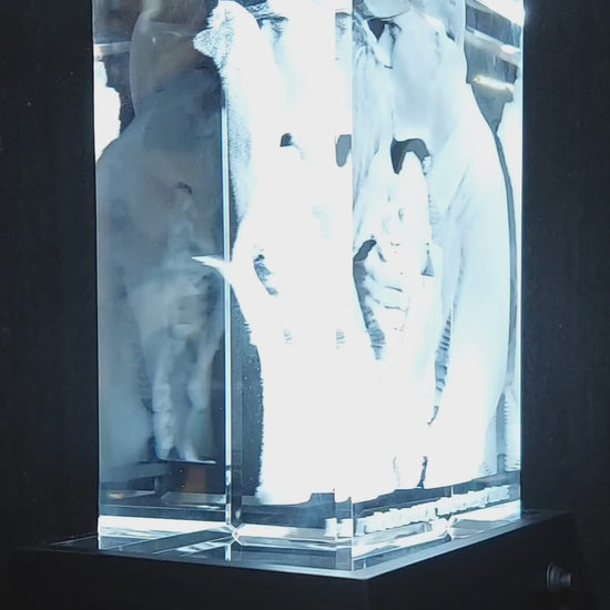 custom laser engraved 3d rectangle crystal 