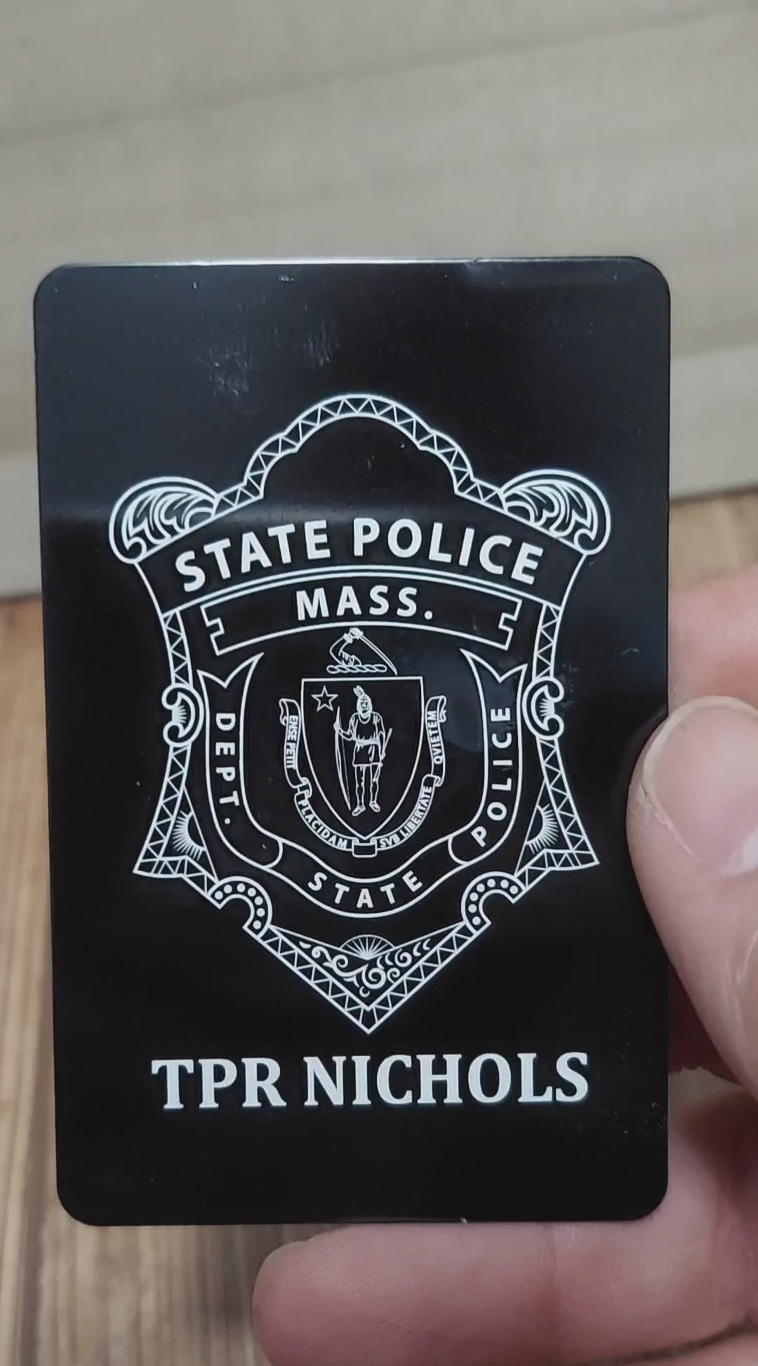 custom laser engraved law enforcement miranda rights card