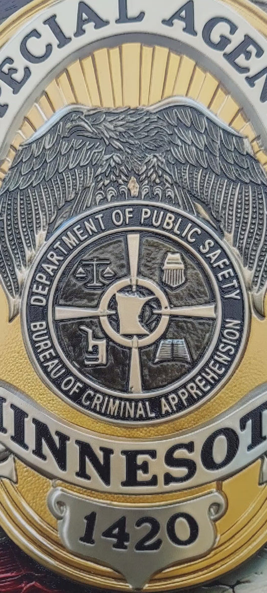 full color textured police plaque slate minnesota bureau of criminal apprehension 