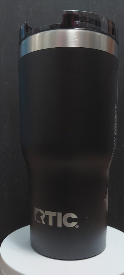 custom laser engraved tumbler squad graphics