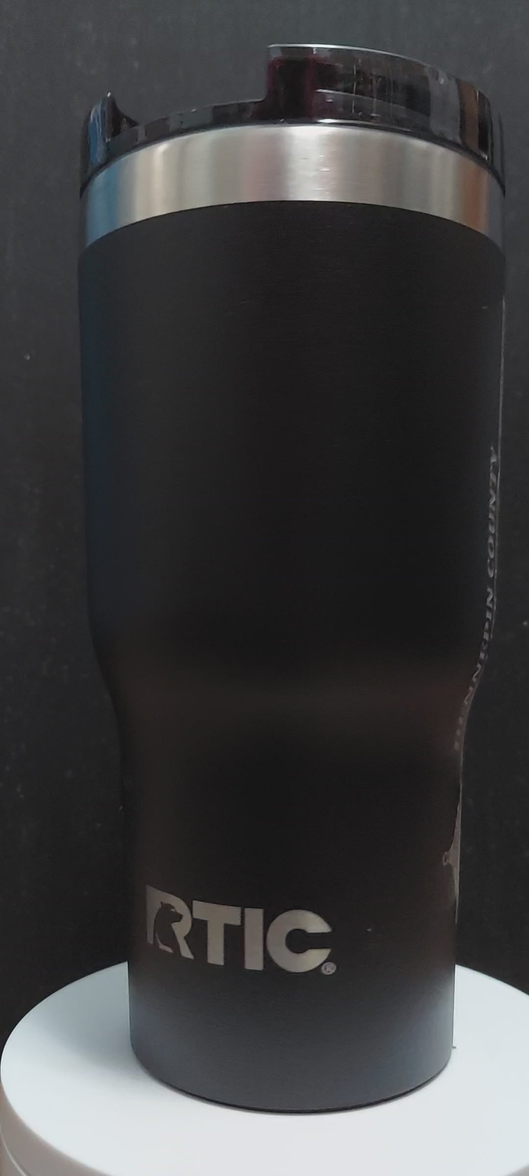custom laser engraved tumbler squad graphics