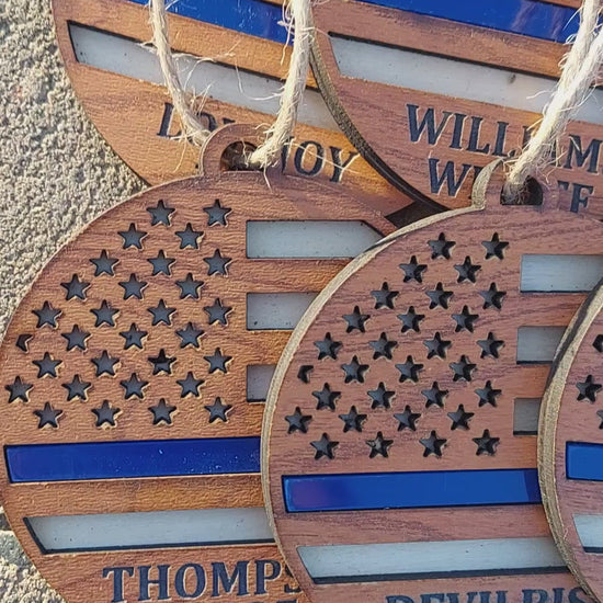 Custom Engraved Police Officer Ornament