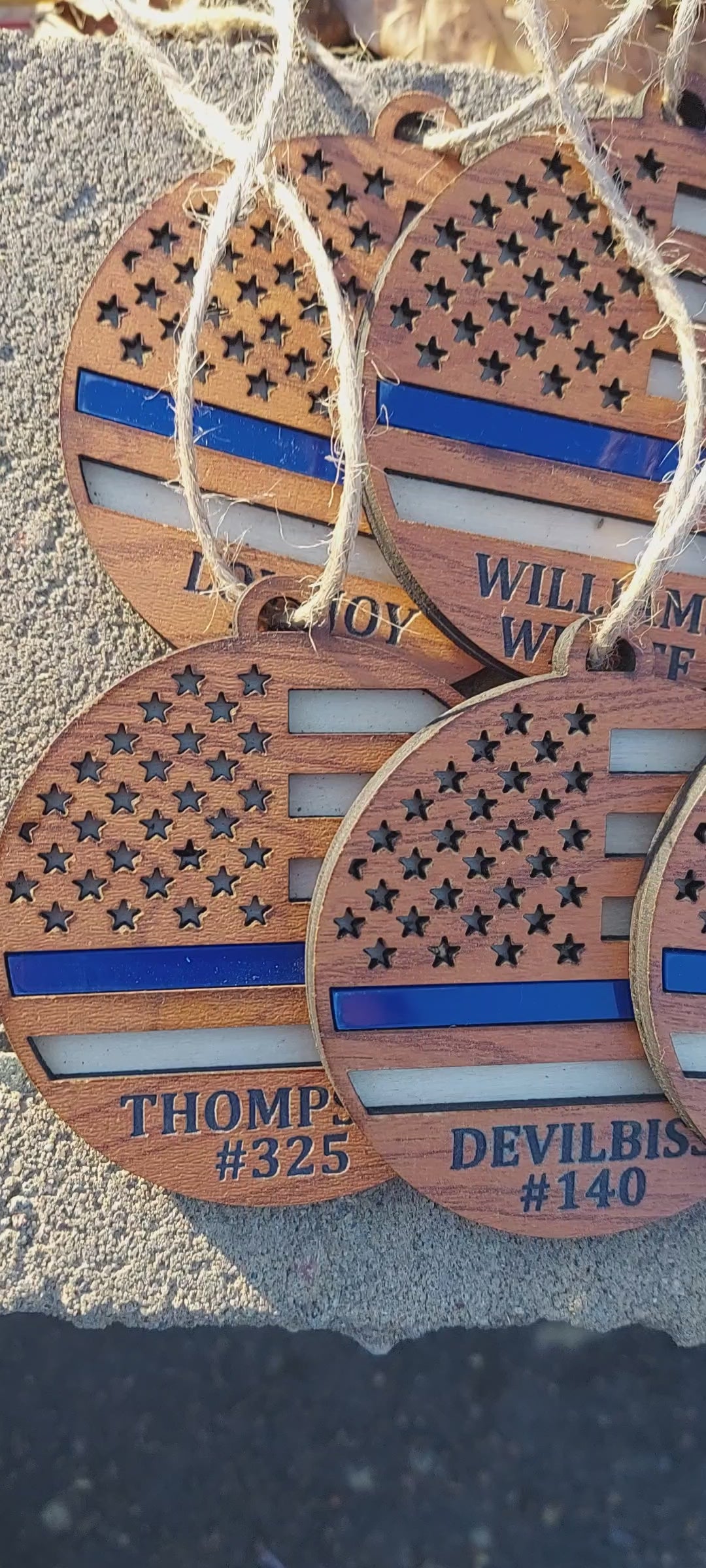 Custom Engraved Police Officer Ornament