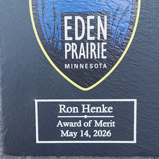 custom police slate plaque full color uv printed eden prairie police 