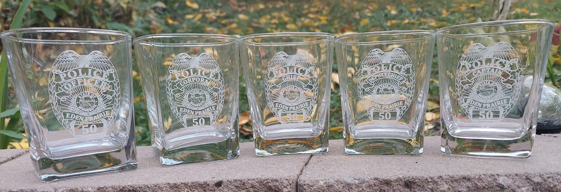 custom laser engraved whiskey glasses man cave