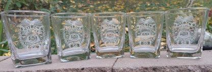 custom laser engraved whiskey glasses man cave